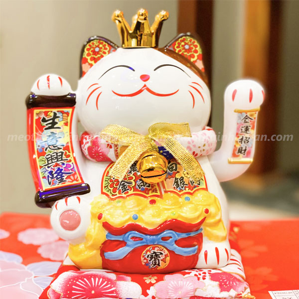 Hình ảnh mèo thần tài Tiền Vàng Đầy Hũ