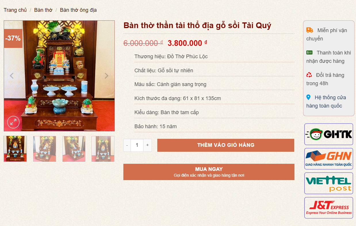 Hình ảnh trang thông tin sản phẩm Hình ảnh trang thông tin sản phẩm