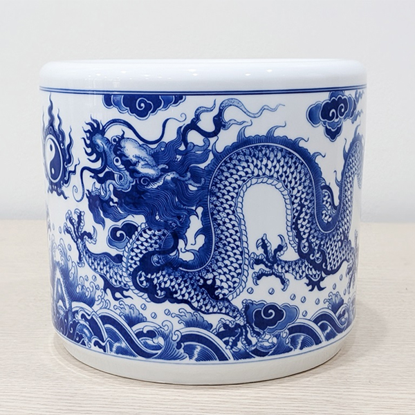 Hình ảnh bát hương men lam bằng sứ mẫu DTBT-018 Hình ảnh bát hương men lam bằng sứ mẫu DTBT-018