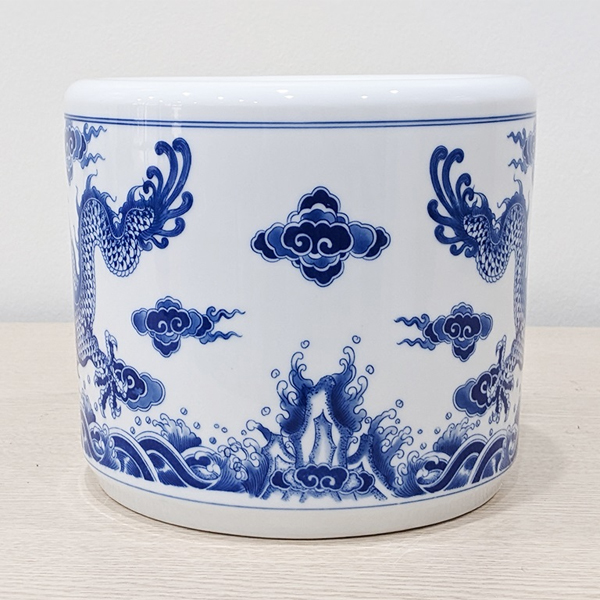 Hình ảnh bát hương men lam bằng sứ mẫu DTBT-018 Hình ảnh bát hương men lam bằng sứ mẫu DTBT-018