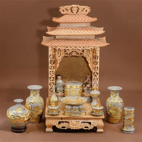 Bộ đồ thờ bằng sứ mẫu DTBS-006