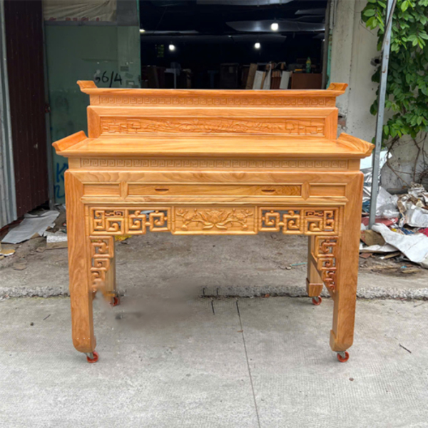 Hình ảnh Bàn thờ 2 tầng gỗ gõ đỏ 1m53 cao cấp mẫu BT-007