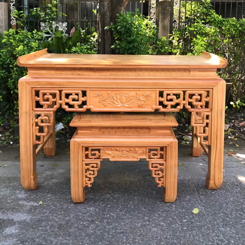 Bàn thờ án gian gỗ gõ đỏ 1m53 mẫu BT-005