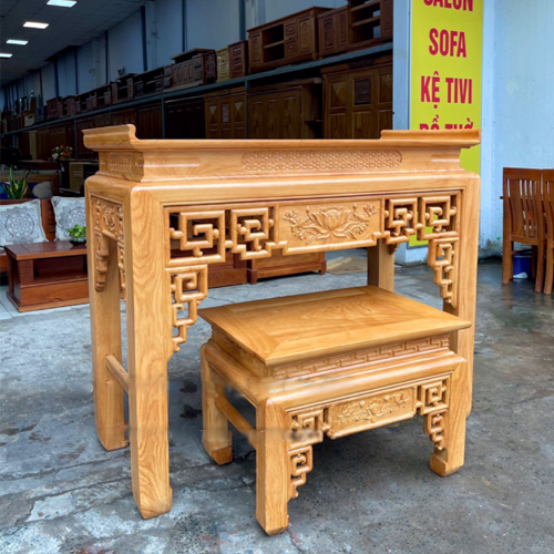 Án gian thờ gỗ gõ đỏ mẫu BT-005 - Ảnh 6