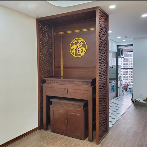 Bàn thờ chung cư gỗ sồi mẫu BT-040