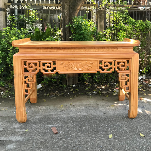 Bàn thờ gia tiên gỗ gõ đỏ mẫu BT-017