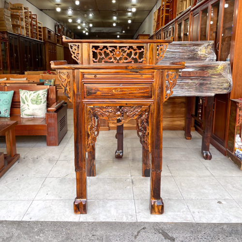 Bàn thờ gia tiên gỗ muồng 2 tầng mẫu BT-028