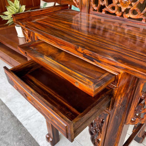 Hình ảnh bàn thờ gia tiên gỗ muồng 2 tầng mẫu BT-028 Hình ảnh bàn thờ gia tiên gỗ muồng 2 tầng mẫu BT-028