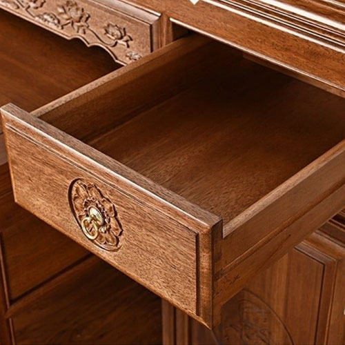 Bàn thờ gỗ Cẩm Lai có khắc kinh Phật BTP-015