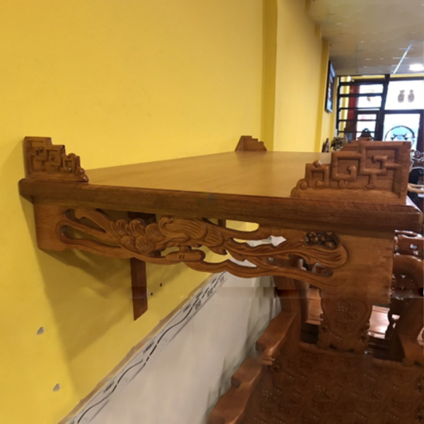 Hình ảnh bàn thờ treo tường gỗ gõ đỏ mẫu BTTT-003 Hình ảnh bàn thờ treo tường gỗ gõ đỏ mẫu BTTT-003