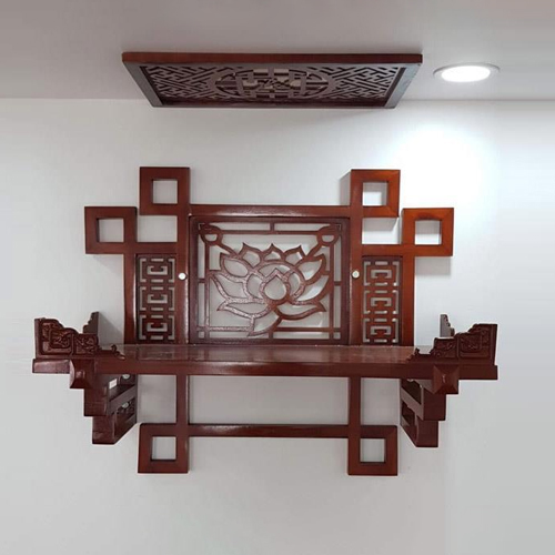 Bàn thờ treo tường gỗ sồi mẫu BT-032