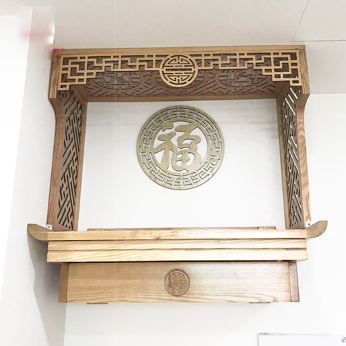 Bàn thờ treo tường gỗ sồi mẫu BT030