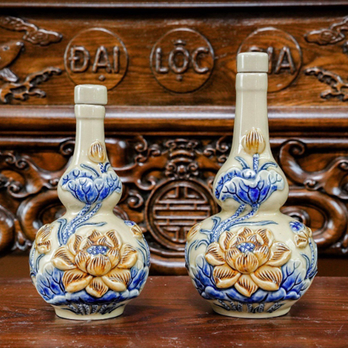 Bộ đồ thờ thần tài men hoàng thổ mẫu DTBS-004 - Ảnh 7