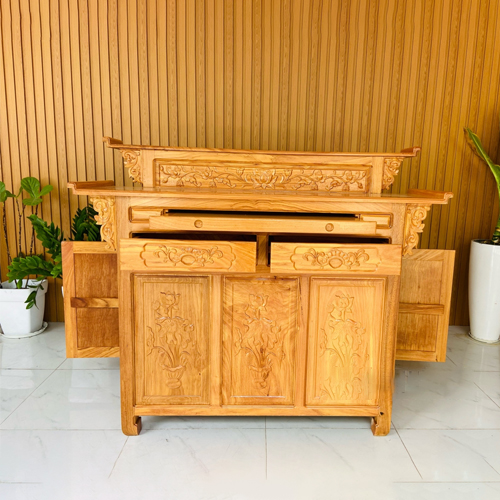 Tủ thờ gỗ gõ đỏ 2 tầng mẫu BT-001