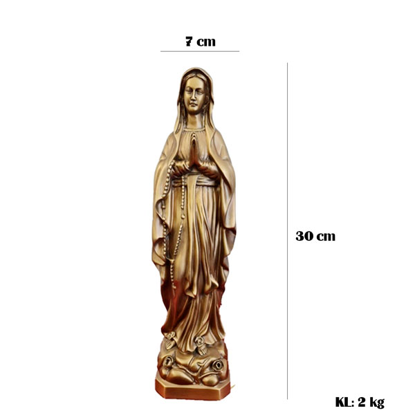 Mẫu tượng công giáo này có kích thước cao 30cm và rộng 7cm Mẫu tượng công giáo này có kích thước cao 30cm và rộng 7cm