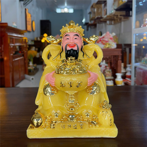 Tượng Ông Thần Tiền Màu Vàng