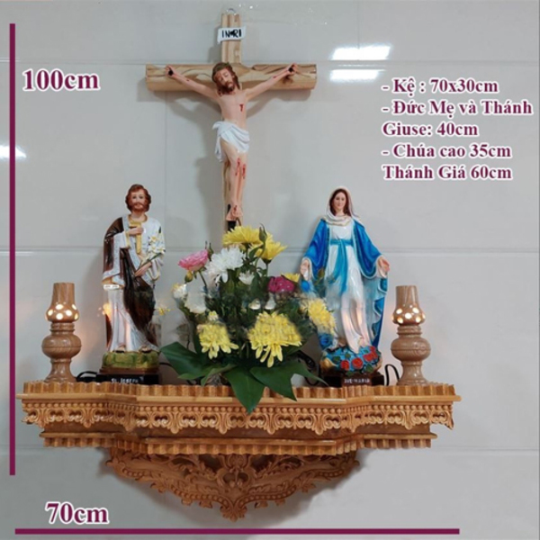 Thông tin kích thước bàn thờ công giáo mẫu BTCG-008 Thông tin kích thước bàn thờ công giáo mẫu BTCG-008