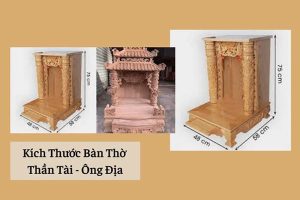 Chọn kích thước bàn thờ Ông Địa chuẩn giúp tạo sự cân đối cho không gian thờ
