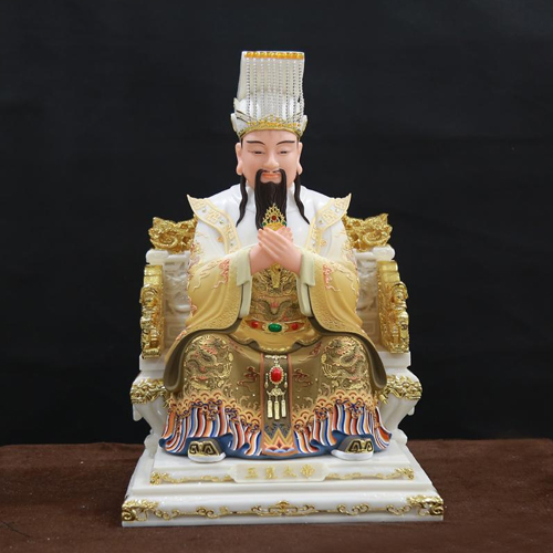 Tượng Ngọc Hoàng ngồi bằng bột đá mẫu TNG-003