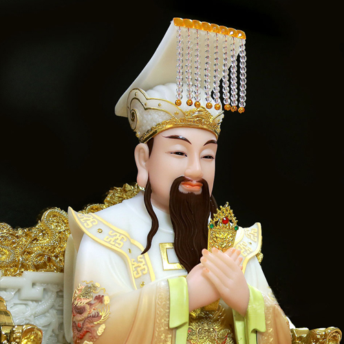 Tượng Ngọc Hoàng Vương Mẫu bằng bột đá mẫu TNH-001 - Ảnh 4