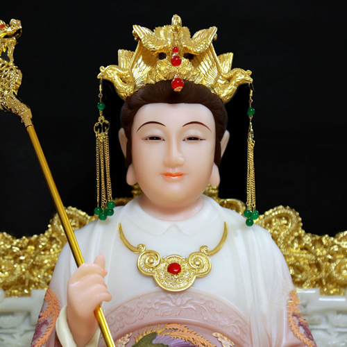 Tượng Ngọc Hoàng Vương Mẫu bằng bột đá mẫu TNH-001 - Ảnh 8