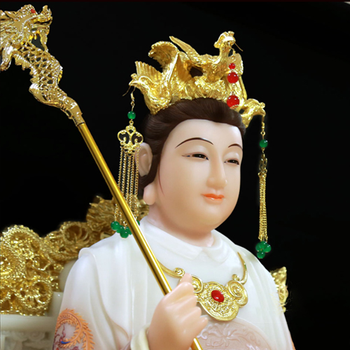 Tượng Ngọc Hoàng Vương Mẫu bằng bột đá mẫu TNH-001 - Ảnh 9